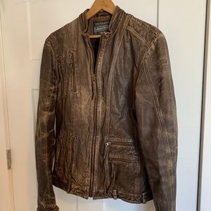 Leather Bomber Jacket
